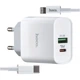 Зарядное устройство Hoco C80A PD20W QC3.0 Type-C на Lightning белое с поддержкой быстрой зарядки - изображение 1