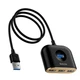 USB-хаб Baseus USB 3.0 4 порти чорний - зображення 1