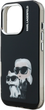 Etui Karl Lagerfeld IML Aquarelle Karl & Choupette & Logo do iPhone 16 Pro Black (3666339464769) - obraz 6