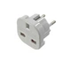 Перехідник мережевий 2 Pin EU Plug Adapter для пристроїв з US вилкою білий - зображення 6