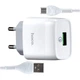 Зарядний пристрій Hoco C12Q Quick Charge 3.0 Micro USB білий - зображення 1