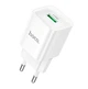 Зарядка Hoco C145A QC3.0 USB Type-A біла протиударна для смартфонів - зображення 1