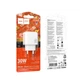 Заряджання Hoco CS55A PD30W QC3.0 USB Type-A Type-C біла протиударна для всіх пристроїв - зображення 2