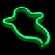Портативный неоновый светильник-ночник "Призрак" зеленый на батарейках/USB 25.5*19 см - изображение 3