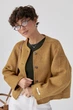 Коротке вовняне пальто - світло-коричневий цвет, ONE SIZE - изображение 5