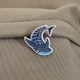 Значок BROCHE брошь бижутерия Море Кит синий BRGV115310 - изображение 2