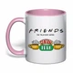 Чашка с печатью "Friends (Друзья)" №6 (цвет розовый) (37322) - изображение 1