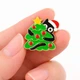 Значок BROCHE брошь бижутерия Животные Рождественский Котик с ёлкой BRGV115317 - изображение 4