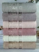 Набор махровых полотенец Cestepe MicroCotton Premium Orkide 50х90 см лицевые 6 шт. - изображение 1
