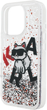 Etui Karl Lagerfeld Liquid Glitter Choupette Logo do iPhone 16 Pro Transparent (3666339464226) - obraz 6