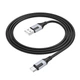 Кабель USB/Type-C 1 м BOROFONE BX101 Creator 3 А чорний з сірим - зображення 1