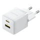 Зарядний блок живлення Type-C+USB Baseus Palm 30 W 20 V 3 А білий - зображення 1