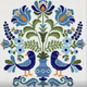 Набор для вышивания по нанесённой на канву схеме "Blue Bird". AIDA 11CT printed , 36*36 см - изображение 3