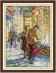 Набір для вишивання за нанесеною на канву схемою The Family Before Christmas. AIDA 14CT printed , 38*50 см - зображення 1