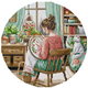Набор для вышивания по нанесённой на канву схеме "Embroidery Girl Cute Cartoon ".AIDA 14CT printed , 31*31 см - изображение 2
