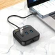 USB Ethernet адаптер 4 в 1 Type-C к USB 3.0 и RJ45 для подключения к сети и расширения портов черный - изображение 5