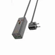 Сетевой фильтр Hoco AC10A с USB Type-C для зарядки ноутбуков и смартфонов мощность 2500W черный 1.5 м - изображение 2