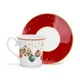 Набор из 2-х кофейных чашек с блюдцами Fissman Christmas Balls из фарфора 12.8х7см/90мл (16086) - изображение 6