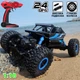 Машинка на радиоуправлении джип-вездеход HB Toys Rock Through на амортизаторах полноприводная с протекторами и большими резиновыми колесами Синий - изображение 1