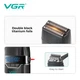 Профессиональная электробритва VGR Shaver V-308 с двумя ножевыми блоками Шейвер аккумуляторный - изображение 3