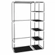 Складаний тканинний шафа для зберігання одягу з полицями Storage Wardrobe 68110 Чорний - зображення 4