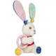 Іграшка для собак Зайчик з кільцем та пищалкою GiGwi Plush, текстиль, термопластична гума, 16 см - зображення 1