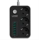 Мережевий фільтр LDNIO SE3631-1 подовжувач 1,6 метри 3 розетки зарядка 6 usb 2500W power socket для ноутбука та телефона юсб - зображення 1