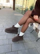 Угги женские зимние Stilli короткие, натуральная замша, на меху, шоколадные 6145 40 - изображение 3