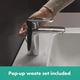Змішувач HANSGROHE Vernis Blend 100 для умивальника з донним клапаном pop-up Chrome (71551000) - изображение 5