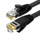 Високошвидкісний інтернет-кабель UGREEN Cat 6 Lan плоский мережевий шнур патч-корд RJ45 1 м Black (NW102) - зображення 1
