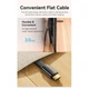 Кабель HDMI Vention HDMI to HDMI плоский нейлоновий плетений кабель 8K HD 2 м Black (ALKBH) - зображення 3