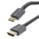 Кабель BLITZWOLF HDMI to Mini HDMI 4K*2K@60HZ, 18GBPS 1.2 м Black/Gray (BW-HDC) - зображення 4