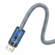 Зарядний кабель Lightning Baseus Dynamic Series 2.4A USB - Lightning 2 м Grey (CALD000516) - зображення 10