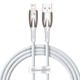 Кабель зарядный Lightning Baseus Glimmer Series Fast Charge USB - Lightning 1м White (CADH000202) - изображение 3