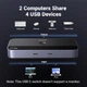 Комутатор Switch Ugreen USB 3.2 4-портовий USB-перемикач-концентратор 10 Гбіт/с Black (CM691) - зображення 2