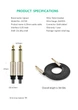 Кабель аудио Ugreen 6.5 mm моно Jack Гитарный кабель 1/4" 2 м Gray (AV128) - изображение 7