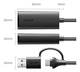 Мережний адаптер Ugreen USB Type C/USB Type A до RJ45 Gigabit Ethernet Adapter 1000Mbps Black (CM650) - зображення 2