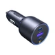 Автомобільний зарядний пристрій для телефона Ugreen 75 W 2*USB-C PD 3.0 & USB-A Grey (EC703) - зображення 1