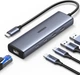 USB-концентратор UGREEN USB C to Ethernet Adapter 5 in 1 USB Hub Grey (CM512) - зображення 1