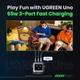 Зарядний пристрій мережевий Ugreen Nexode Uno 65 W USB C Charger Block Robot Design Black (CD361) - зображення 4
