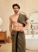 Парео-килт юбка для бани 85х150 см Кофейный (Д-novo-m-sauna-0035) - изображение 2