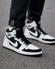 Кросівки чоловічі NK Jordan Retro 1 Hight 41 (26 см) White Black (арт 1314) - зображення 2