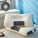 Ортопедична подушка для сну Pillow-01 анатомічна 48x74 см з підтримкою шиї та спини поліефірне волокно Біло-сіра - зображення 9