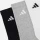 Набор женских носков высоких хлопковых Adidas KC9624 37-39 3 пары Черный/Серый/Белый (4068821138162) - изображение 2