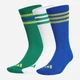 Набор женских носков высоких хлопковых Adidas KE5505 40-42 3 пары Зеленый/Синий/Белый (4068819683209) - изображение 1
