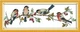 Набір для вишивання за нанесеною на канву схемою "Bullfinches". AIDA 14CT printed, 54*20 см - зображення 1