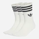 Набор женских носков высоких хлопковых Adidas JV7401 40-42 3 пары Белый (4068807907195) - изображение 1