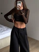 Базовые женские классические брюки черные 42-44 р4942.391 - изображение 2