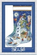 Набор для вышивания по нанесённой на канву схеме "Christmas stocking (3)". AIDA 14CT printed 42*60 см - изображение 1