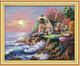 Набір для вишивання за нанесеною на канву схемою "The seaside lighthouse (1)". AIDA 14CT printed, 44*36 см - зображення 1
